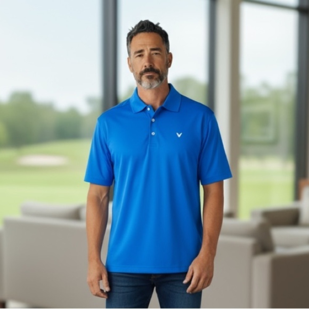 Callaway Vibrant Blue Polo Shirt - Golf - Size Large
